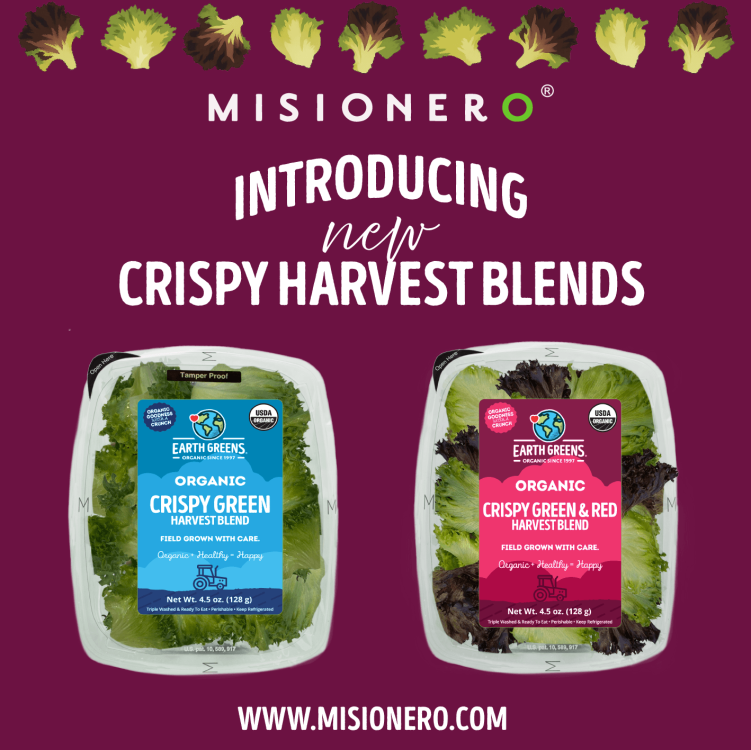 Crispy Harvest Blends are organically field-grown, offering a highly coveted lofty texture, vibrant color, and crave-worthy crunch