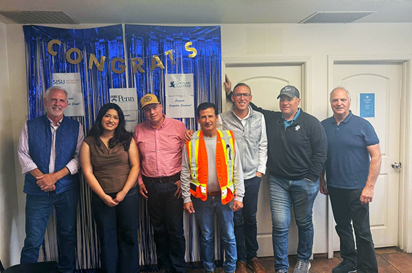 Pictured above (L-R) at Morgan Hill, CA facility: Mick Brosius, General Manager, Sarah Alvarado, Scholarship Recipient, Ricardo, Alvarado, Grower, Enrique Sandoval, Assistant Growing Manager, Joe Stave, General Manager, Chris Thomsen, Operations Manager, Trevor Jordon, Advisor