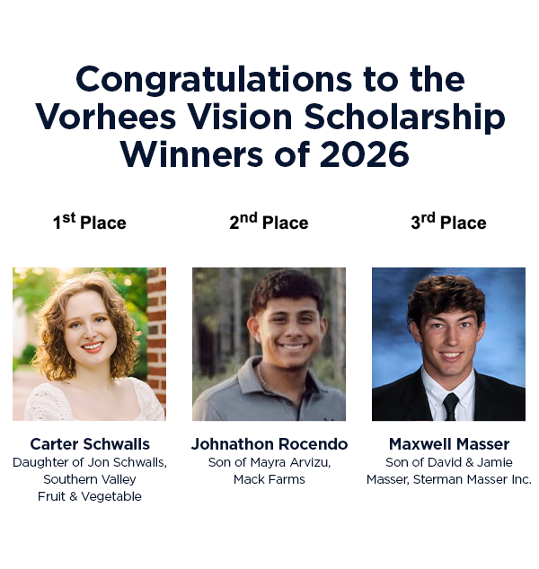 The Southeast Produce Council is proud to announce the recipients of the 2026 Vorhees Vision Scholarship